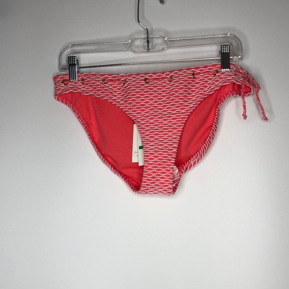 NWT Jessica Simpson Twiggy Stripe Textured Hipster Bikini Bottom SIZE LARGE - Picture 2 of 9